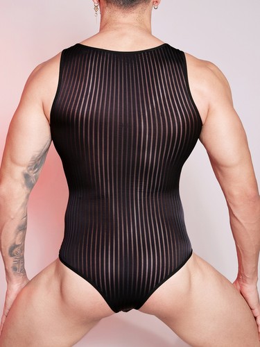 Männer Jumpsuit Ringen Trikot Stretch Bodysuit Einteilig Dessous Geknöpft Sexy - Bild 15 von 45