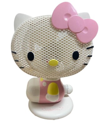 Hello Kitty electric fan Pink Wihite Cute Kawaii Super rare From Japan