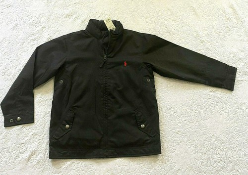 Nuevo Polo Ralph Lauren Chicos Forro Polar Negro Chaqueta De Lluvia Talla 7  | eBay