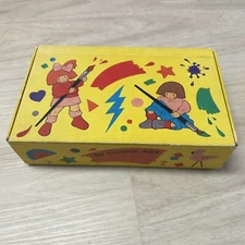 Vintage Cardboard School Pencil Box Paint Splatters Yellow Box General Box Co.