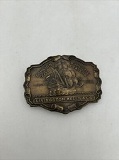 Vintage Belt Buckle Foreign and Domestic Gold Dealers Livingston Wells  Co