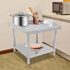 Stainless Steel Kitchen Restaurant Adjustable Work Prep Table