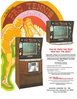 Pro Tennis by Williams Coin Arcade Flyer / Brochure / Ad