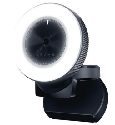 Razer Kiyo Streaming Camera with Ring Lighting USB Webcam HD Video - Black