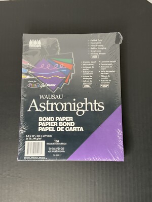 Wausau Astronights Bond Paper Works W/ Milky Gear Gel Roller Pen 150 Sheets New