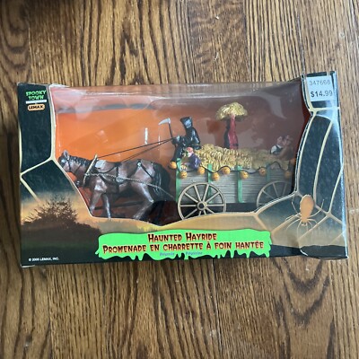 2005 Lemax Spooky Town Halloween Village HAUNTED HAYRIDE Pumpkin Hollow Retired