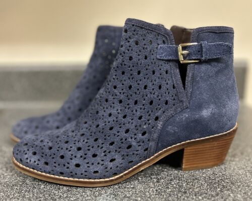 Cole Haan Grand OS Women’s Bootees Blue Lace Suede 7B - Picture 1 of 12