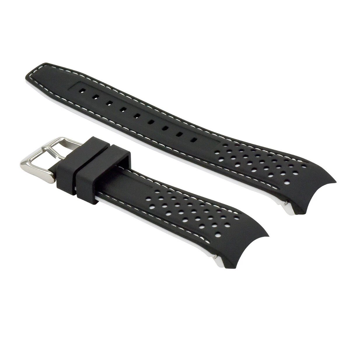 23MM CURVED RUBBER STRAP PERFORATED FOR CITIZEN ECO DRIVE NAVIHAWK