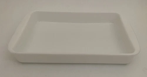 VTG Pyrex USA 232 White Opal Milk Glass Oblong Baking Dish 11 3/4 x 7 1/2 x1 3/4