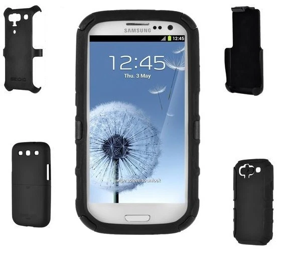 Coldre combo robusto Seidio Convert fabricante de equipamento original e clipe de estojo para Samsung Galaxy S3 S 3 III - Imagem 2 de 2