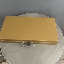 KENCO ACCESSORIES 14" METAL VINTAGE SLIDE FILE KEEPER BOX