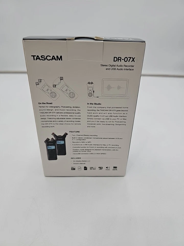 TASCAM DR-07X Portable Stereo Audio Recorder USB - Image 2 of 4