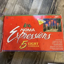 NOMA Expressions 5 Light Electric Candolier Orange Bulbs