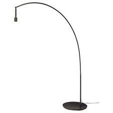 Extra Large IKEA SKAFTET Floor Curved Lamp Base Black Modern Standing Room Light