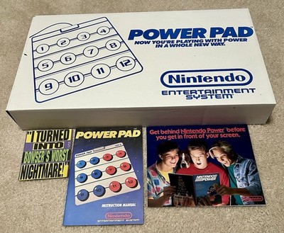 NOS Nintendo NES Power Pad Complete in Box w/ Manual & Inserts Very Clean Tested