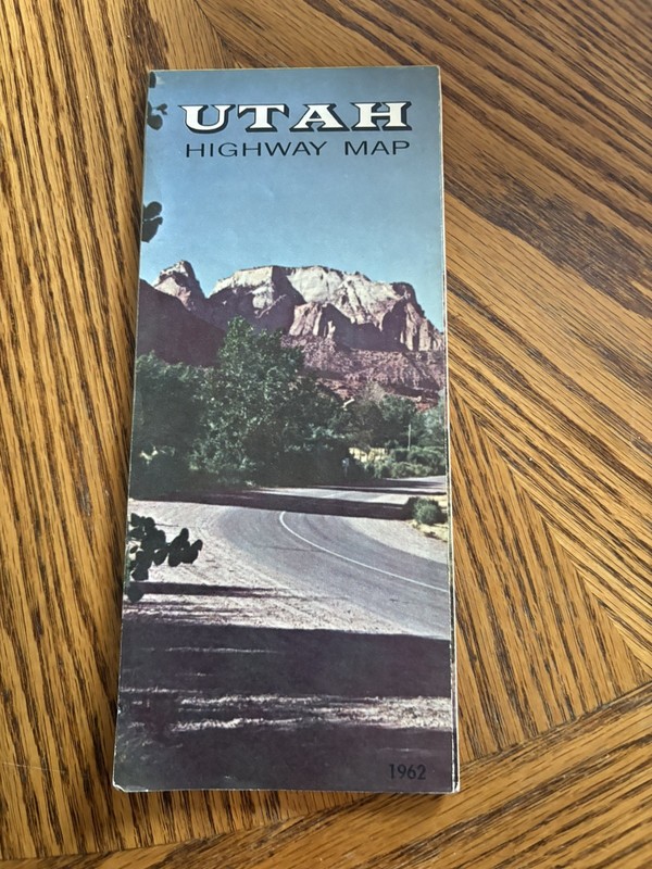  1962 Utah Official State Highway Department Road Map Vintage Excellent See Pix