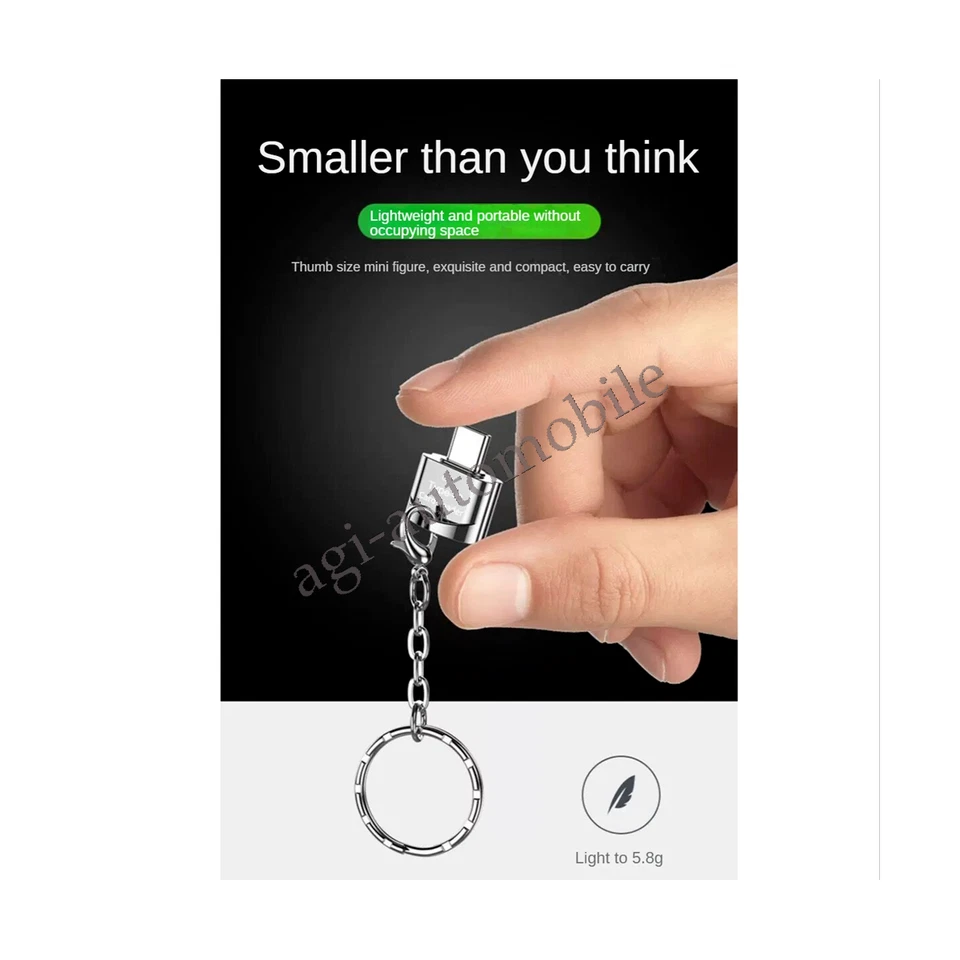 New USB Type-C OTG to for Micro SD TF Adapter Memory Card Reader with Key Ring - Image 4 of 4