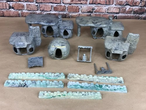 Vintage 1960's Marx Flintstones Playset Replacement Buildings Lot # 1