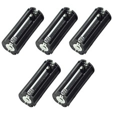 3 X 1.5v Aaa Series Connection Plastic Black Cylinder Battery Storage Holder Cas