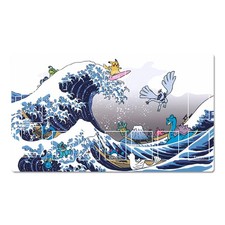 Pokemon Table Playmat Great Wave Pikachu TCG CCG Play Pad Trading Card Game Mat