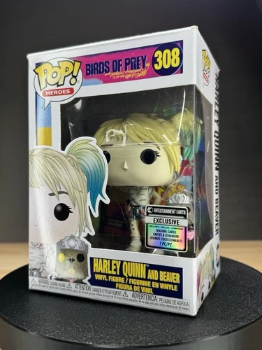 Funko Pop! Vinyl: Birds of Prey - Harley Quinn and Beaver w/ cards #308 VAULTED