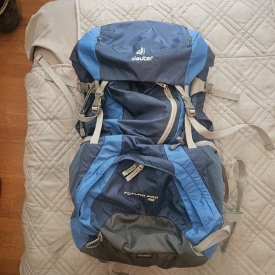Deuter Futura Pro 38 H20 Backpack Blue/Gray Large Hiking Outdoors Bag