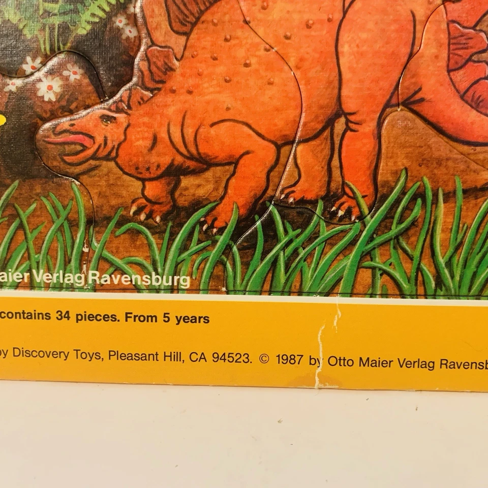 Otto Maier Verlag Ravensburg Dino Secret Frame Tray Puzzle, West Germany 1987 - Image 3 of 4