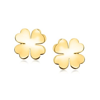 Ross-Simons Italian 14kt Yellow Gold 4-Leaf Clover Earrings
