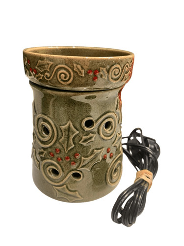 Scentsy Home Christmas Mistletoe Holly Lamp Wax Warmer Green OS