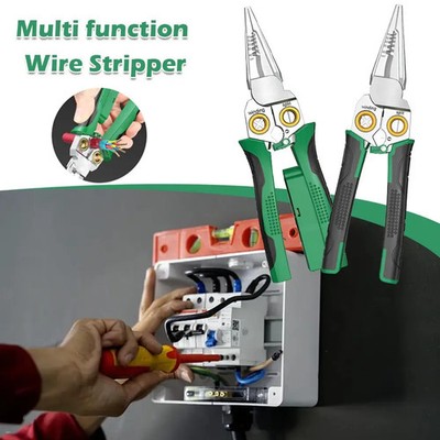 Multi Function Wire Stripper Electrician Crimping Clamper Wire Winding Cutter
