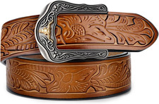 Western Leather Ratchet Belt for Men and Women Classic Design for Casual Wear an