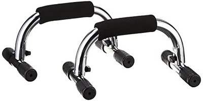CAP BARBELL PAIR OF PUSH UP BARS - CHROME HHP-001