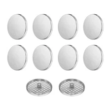 10pcs Metal Round Flat Sewing Buttons 30mm Alloy Button Silver