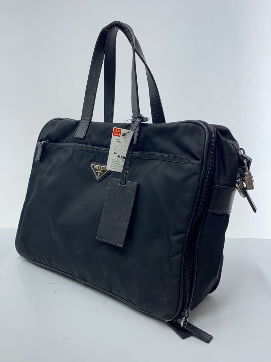 バッグ 736 Prada logo nylon briefcase black 736 Prada logo nylon briefcase black - メルカリ