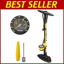 High-Pressure Bike Pump - 160 PSI, Long Hose, TwinHead DX5