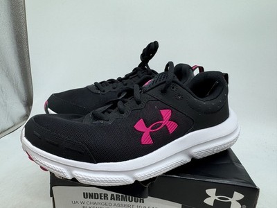 Under Armour Charged Assert 10 Sneakers Womens Black Lace-Up Running Shoes - 9.5