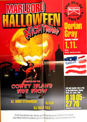 1493 - DORIAN GRAY HALLOWEEN 1995 FFM - orig. Concert Poster - PLAKAT - A1 F/U