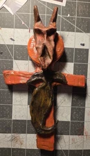 Crucified Monsters - Original Lowbrow Primative Folk Pop Art Sculpture Good Juju