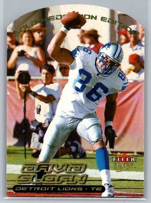  2000 Ultra Football Gold Medallion #15G David Sloan - Detroit Lions 