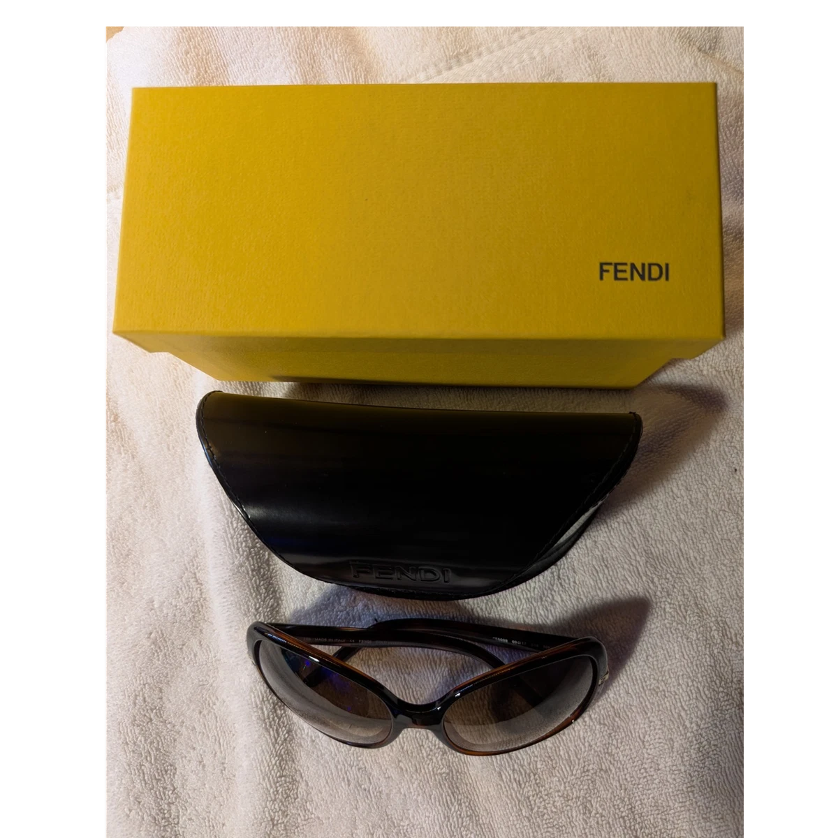 Fendi Women Sunglasses Brown Tortoise FS5232R Eyewear Shades Made in Italy FENDI EYEWEAR Roma oversized square-frame tortoiseshell  main image 4