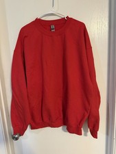 New/NWOT Gildan Heavy Blend Red Sweatshirt Men's XL Crew Neck Pullover Solid