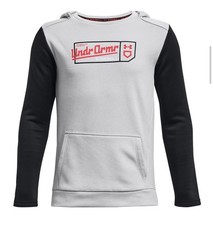 Under Armour UA Baseball Graphic Hoodie Fleece Boys Size YSM NWT