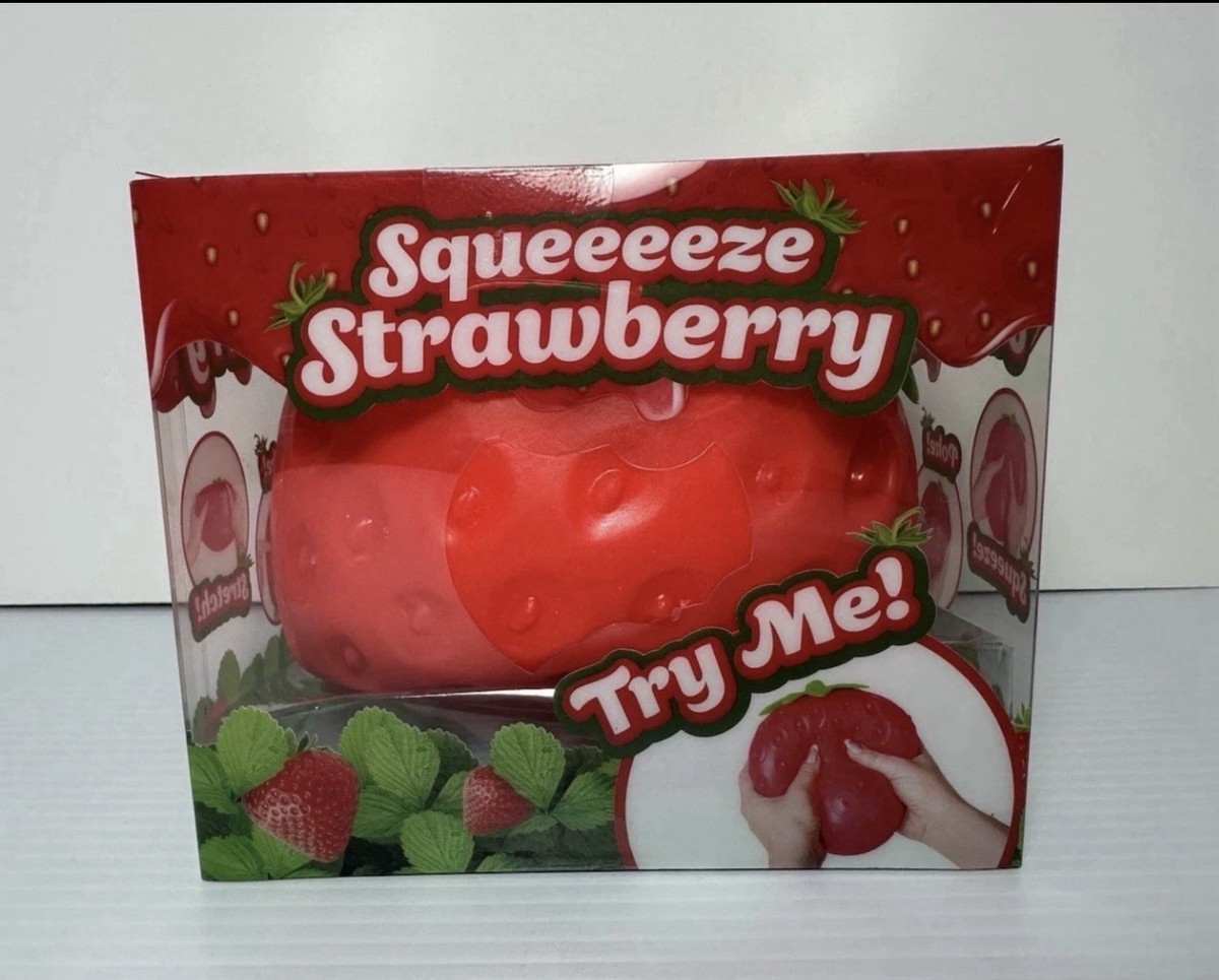 Sunny Days Jumbo Squeezy Strawberry Squishy Toy Stress Relief