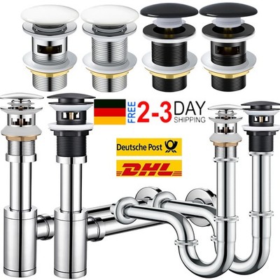 Ceramic Pop Up Valve Drain Fitting for Washbasin, Universal 1/4 Drain Valve Sink