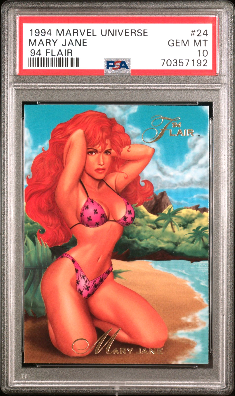 Mary Jane 1994 Marvel Universe ‘94 Fleer Flair #24 PSA 10 GEM MINT Spider-Man