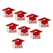 8pcs Graduation Cap Lapel Pin: 2026 Graduation Brooch for Preschool High School