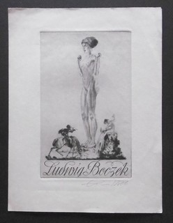 ALOIS KOLB Exlibris Akt