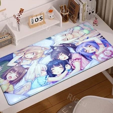 Anime Nekopara Keyboard Desk Mat Large Mouse Mat Locked Edge 60cm x 30cm