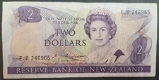 (1984-88) New Zealand 2 Dollars P170b EJR246965, sig Russell. 