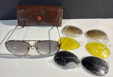 Vintage Porsche Design by Carrera 5621 Aviator Sunglasses 8 Lenses Austria
